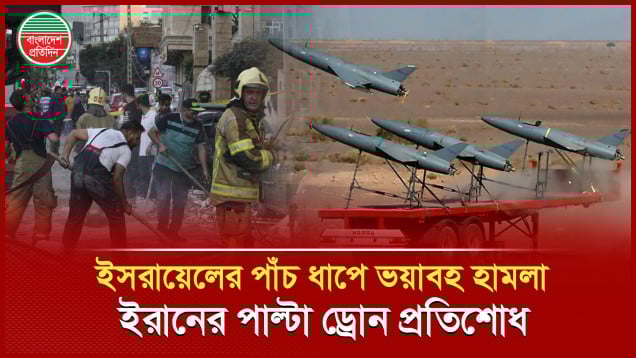 ইরানের ৮ শহরে বিমান হামলার প্রতিশোধে ১০০ ড্রোন পাঠিয়েছে ইরান