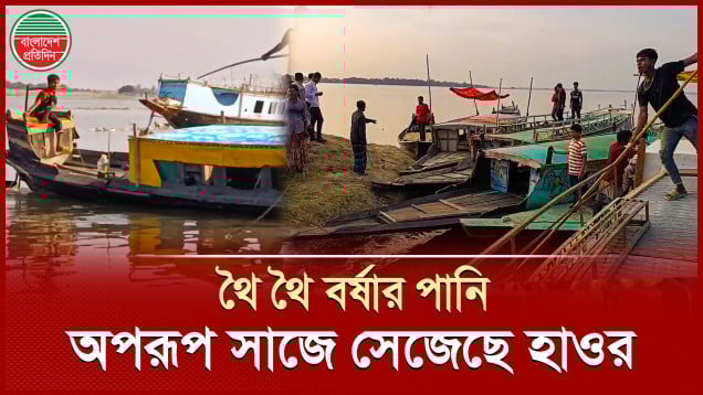 আনন্দ খুজঁতে নেত্রকোনার হাওরে ছুটছে দর্শনার্থী