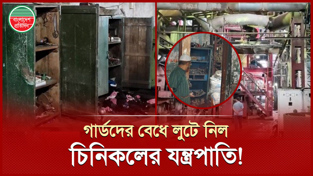 গার্ডদের বেঁধে রেখে নাটোর চিনিকলের কোটি টাকার মালামাল লুট