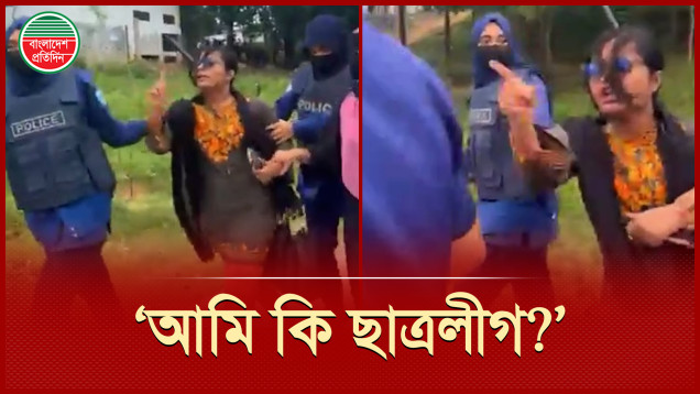 সড়ক অবরোধ করতে গিয়ে আটকের পর পুলিশকে শাসালেন বৈষম্যবিরোধী আন্দোলনের সমন্বয়ক জিনিয়া