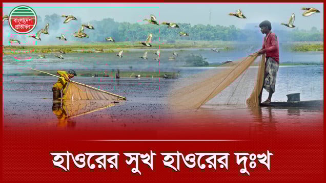 প্রকৃতির সাথে নিরন্তর যে লড়াই করে চলে হাওরবাসীর জীবন