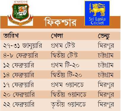 পূর্ণাঙ্গ সিরিজ খেলতে ঢাকায় শ্রীলঙ্কা