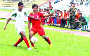 আর্মি স্টেডিয়ামে এক প্রীতি ম্যাচে অনূর্ধ্ব-২৩ জাতীয় দল