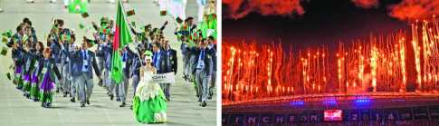 জমকালো অনুষ্ঠানের মধ্য দিয়ে উদ্বোধন হলো এশিয়ান গেমসের 
