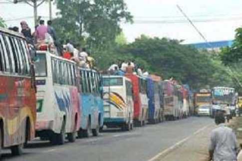 ঢাকা-টাঙ্গাইল মহাসড়কে ১০ কি.মি. যানজট