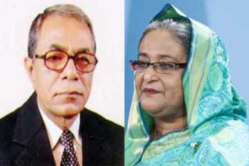 বঙ্গবন্ধুর প্রতিকৃতিতে রাষ্ট্রপতি ও প্রধানমন্ত্রীর শ্রদ্ধা