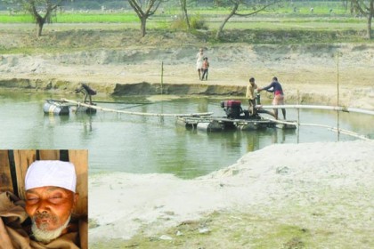 পৈত্রিক জমি থেকে বালু উত্তোলনে বাধা দিতে গিয়ে হৃদরোগে মৃত্যু