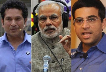 মোদির 'মান কি বাত'এ শচীন ও বিশ্বনাথন আনন্দ