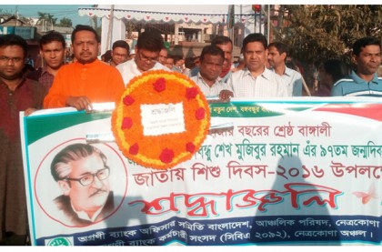 নেত্রকোনায় বঙ্গবন্ধুর জন্মদিবস ও জাতীয় শিশু দিবস পালিত