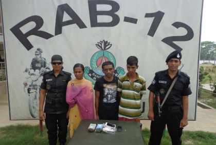 সিরাজগঞ্জে হেরোইন-ইয়াবাসহ গ্রেফতার ৩