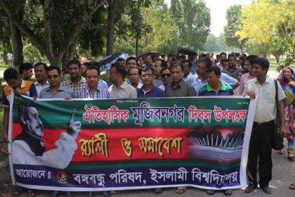 মুজিবনগর দিবস উপলক্ষে ইবিতে র‌্যালি 