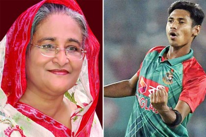 মুস্তাফিজকে 'জাতীয় বীর' বললেন প্রধানমন্ত্রী