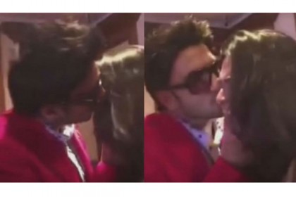 প্রকাশ্যে এক মহিলাকে রণবীরের চুমু