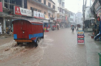 রোয়ানুর প্রভাবে ঝালকাঠির নিন্মাঞ্চল প্লাবিত