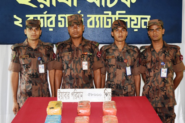 টেকনাফে ৫৮ হাজার পিস ইয়াবা উদ্ধার