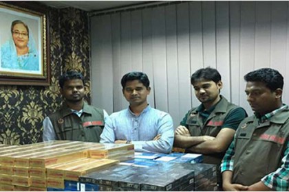 শাহজালালে দেড় কোটি টাকার সিগারেট জব্দ