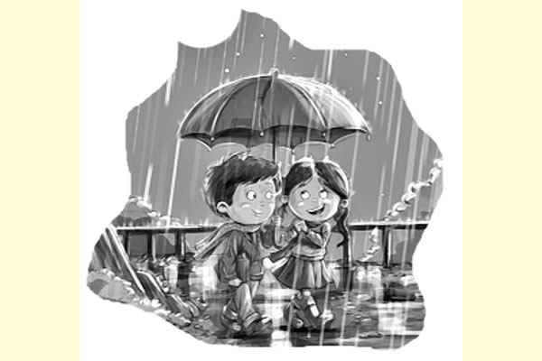 বর্ষাকালে বৃষ্টি এসে