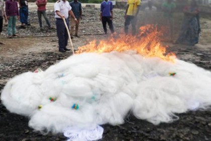 হাতিয়ায় ৪৮ হাজার মিটার কারেন্ট জাল জব্দ