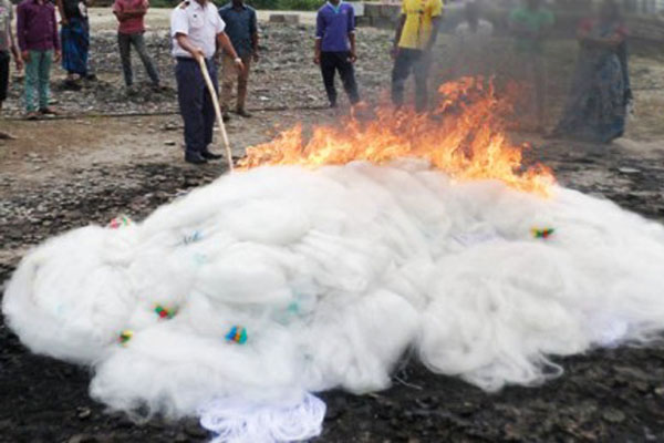 হাতিয়ায় ৪৮ হাজার মিটার কারেন্ট জাল জব্দ