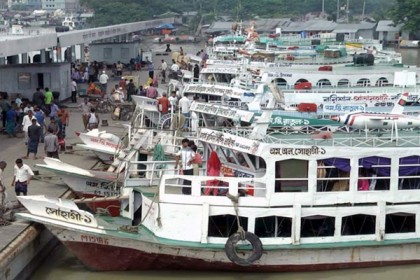 শিমুলিয়া-কাওড়াকান্দি রুটে নৌযান চলাচল বন্ধ