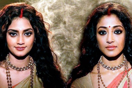 এবারে নাকতলার পূজার মুখ নুসরত এবং পাওলি