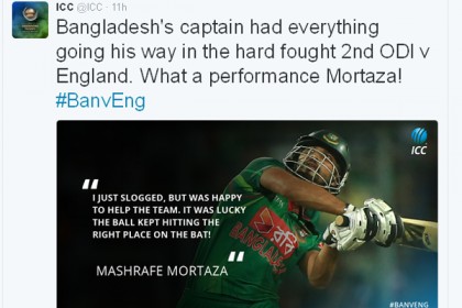 মাশরাফির প্রশংসায় আইসিসি