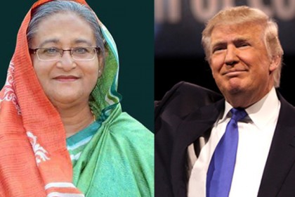 ট্রাম্পকে শেখ হাসিনার শুভেচ্ছা