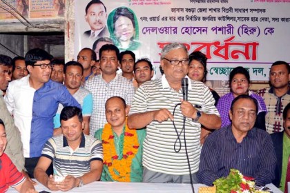 বগুড়ায় সদ্য কারামুক্ত জাসাস নেতা হিরুকে সংবর্ধনা
