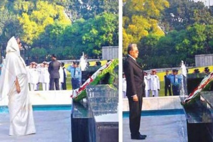 শিখা অনির্বাণে রাষ্ট্রপতি ও প্রধানমন্ত্রীর শ্রদ্ধা 