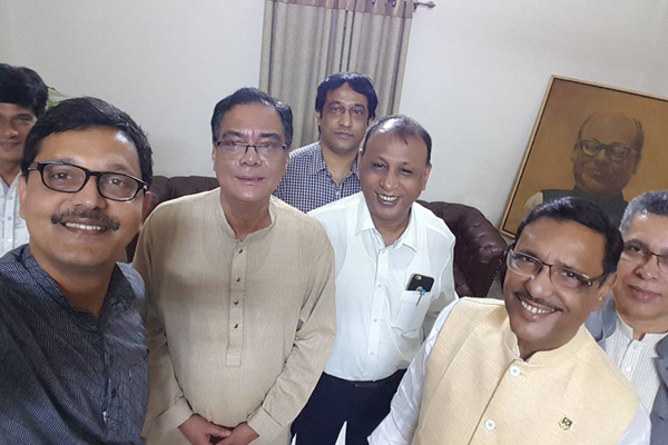 সৈয়দ আশরাফের বাসায় ওবায়দুল কাদের