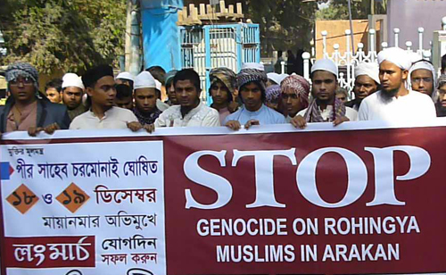 রহিঙ্গাদের নির্যাতনের প্রতিবাদে টাঙ্গাইলে মানববন্ধন