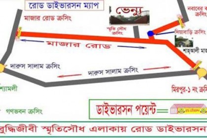 বুদ্ধিজীবী দিবসে মিরপুরে গাড়ি চলবে বিকল্প পথে