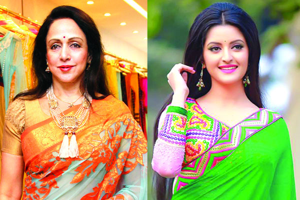 এক ফ্রেমে হেমা ও পরীমণি