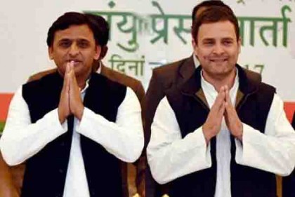 
মোদিকে টক্কর দিতে রাজপথে রাহুল-অখিলেশ

