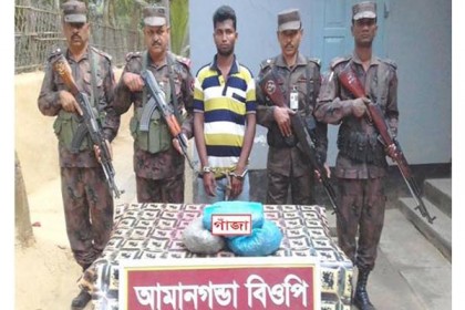 দুই কেজি গাঁজাসহ আটক ব্যবসায়ীকে ৬ মাসের সাজা