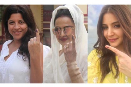 ভোট দিয়েছেন আনুশকা শর্মা-রেখা-জয়া