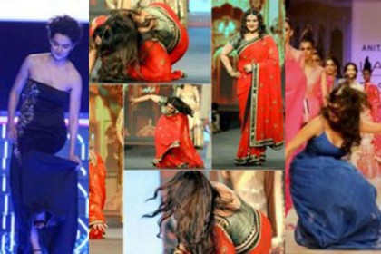 র‌্যাম্পে পোশাক বিড়ম্বনায় পড়েছিলেন যে বলিউড তারকারা