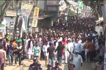 নেত্রকোনায় পুলিশের জঙ্গিবাদ বিরোধী সমাবেশ