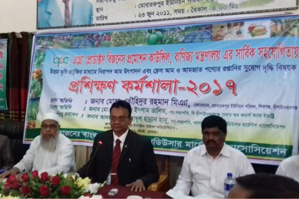 চাঁপাইনবাবগঞ্জে আম উৎপাদন ও রপ্তানি বৃদ্ধি বিষয়ক কর্মশালা