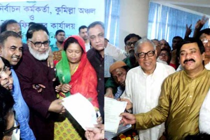মনোনয়নপত্র জমা দিলেন সীমা-সাক্কু