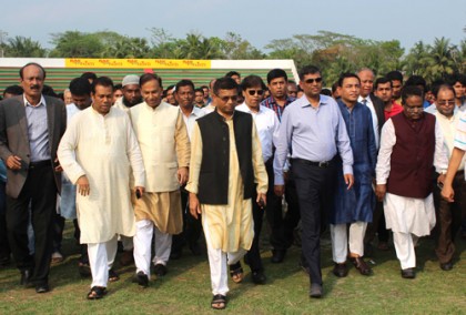 লক্ষ্মীপুরে জনসভার মাঠ পরিদর্শনে কেন্দ্রীয় নেতারা