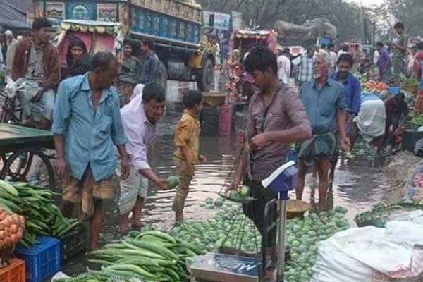 সেনবাগ উপজেলার সেবার হাট বাজারের বেহাল দশা