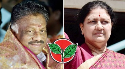 শশীকলার নির্বাচনী প্রতীক টুপি, পন্নিরের বিদ্যুতের খুঁটি