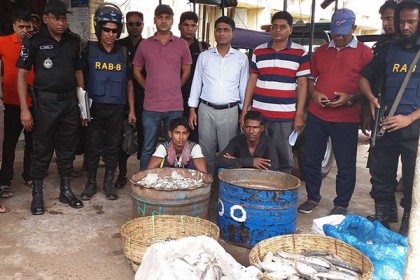 বরিশালে ৩২০ কেজি জাটকাসহ আটক ২ জনের অর্থদণ্ড