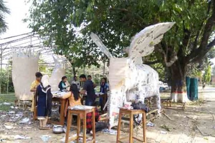 বর্ষবরণ প্রস্তুতিতে উৎসবমুখর জাবি
