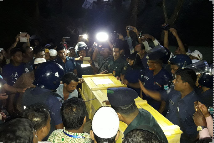 ৩ জঙ্গির দাফন সম্পন্ন