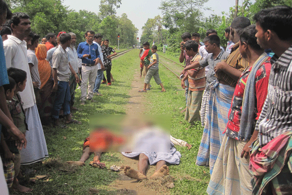 গাজীপুরে ট্রেনে কাটা পড়ে বাবা-মেয়ের মৃত্যু