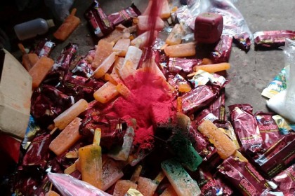 সাইট্রিক এসিড-কাপড়ের রঙে আইসক্রিম তৈরি!