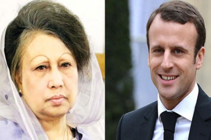 টুইটবার্তায় ফ্রান্সের প্রেসিডেন্টকে অভিনন্দন খালেদা জিয়ার  
