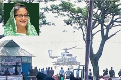 খালিয়াজুরী পৌঁছেছেন প্রধানমন্ত্রী